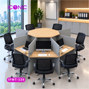 Iconic HexaPro 7-Seater Workstation Table / IFWT- 126