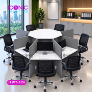 Iconic HexaPro 7-Seater Workstation Table / IFWT- 126