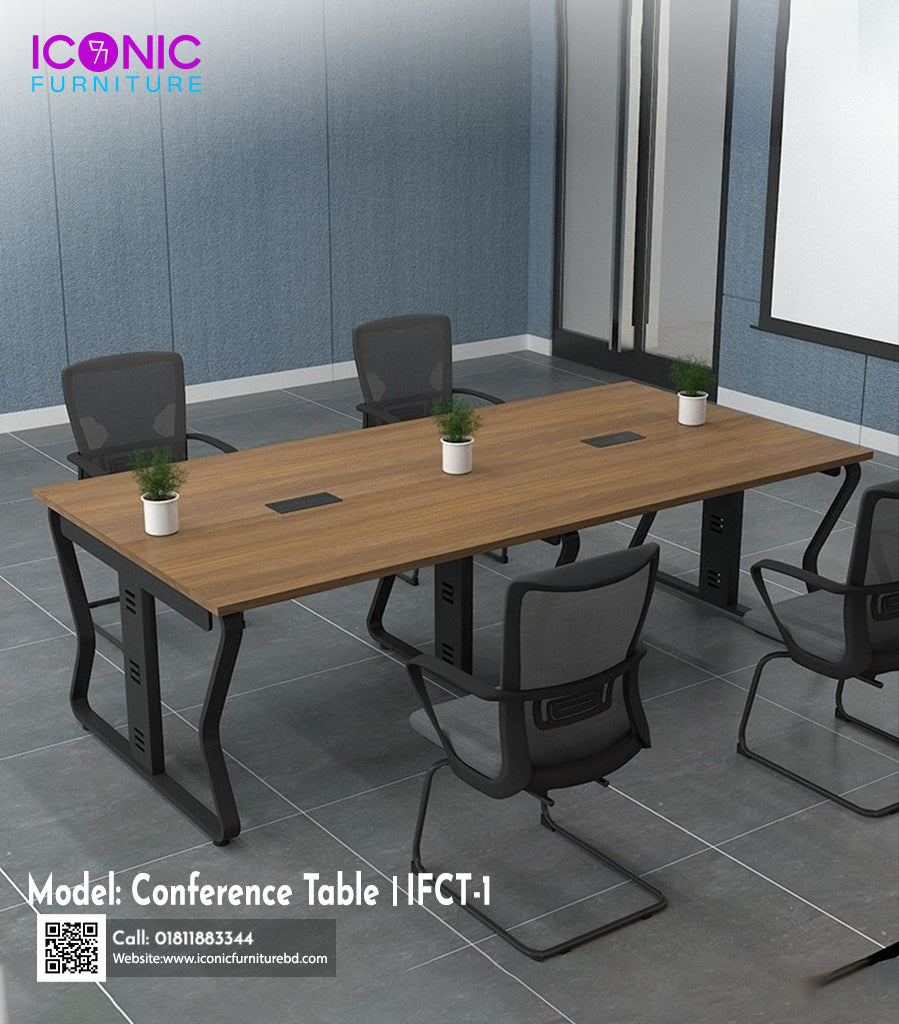 Tech-Integrated Conference Table | IFCT-103 – Iconic Furniture