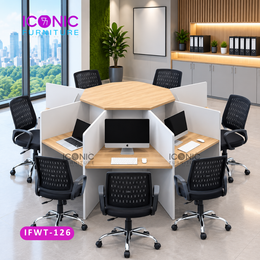 Iconic HexaPro 7-Seater Workstation Table / IFWT- 126