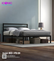 Cairo Black Metal BED  | IFB-109